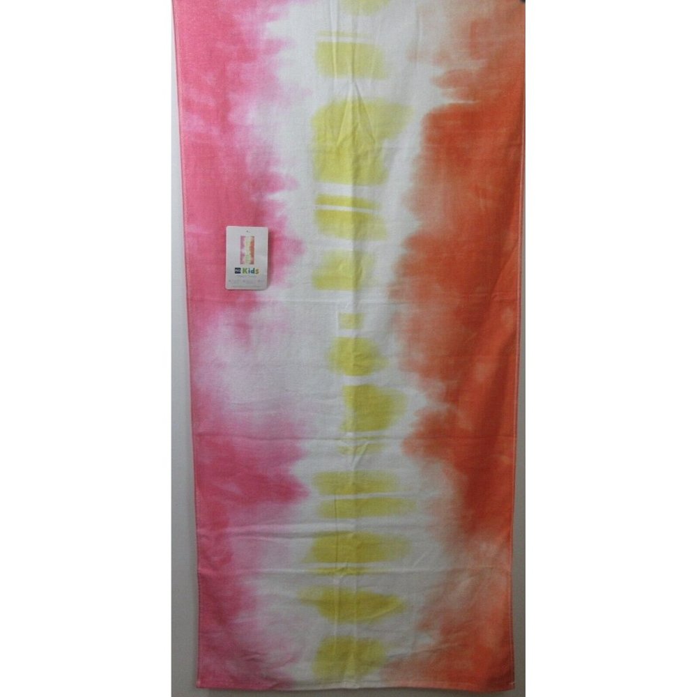 The Big One® Disney's Kids 28”x58” Beach Towel Pink Orange Yellow Tie Dyed NWT
